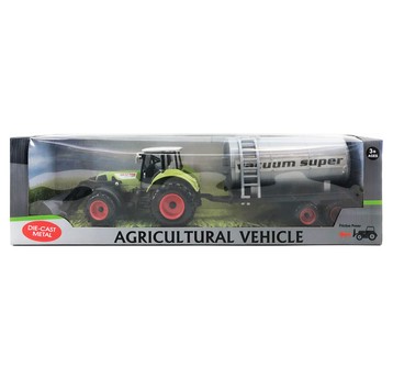 Traktor z przyczepą friction 58x16x15cm