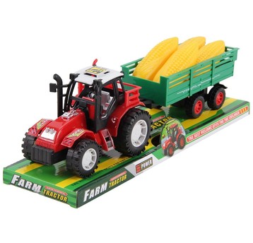 TRAKTOR Z PRZYCZEPA I KUKURYDZA 3550