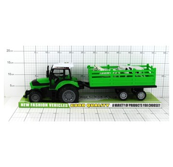TRAKTOR Z PRZYCZEPĄ POD KLOSZEM 0806