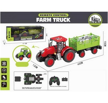 Traktor z przyczepą R/C 43x13x15cm 2kol świat 5863