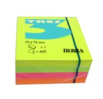 TRES Kostka neon 75mm x 75mm 400k