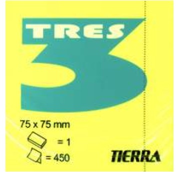 TRES Kostka żółta 75mm x 75mm 400k 4298