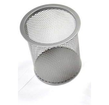 TRES Kubek okrągły duży 9x10 srebrny