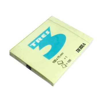 TRES Notes 100mm x 75mm 100k żółty 1754 A'12