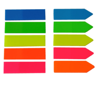TRES Zakładki indeks. foliowe strzałki 12x45 mm x5