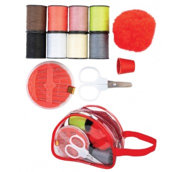 Turystyczny zestaw krawiecki zapakowany w saszetkę