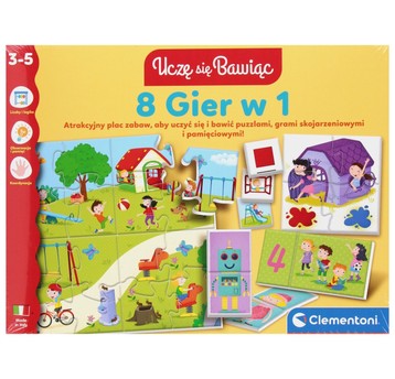 UCZĘ SIE BAWIĄC 8 GIER W 1 CLEMENTONI 4145