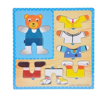 UKŁADANKA DREWNIANA UBIERANKA 8EL 8877