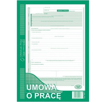 UMOWA O PRACĘ A4 NOWA 500-1K