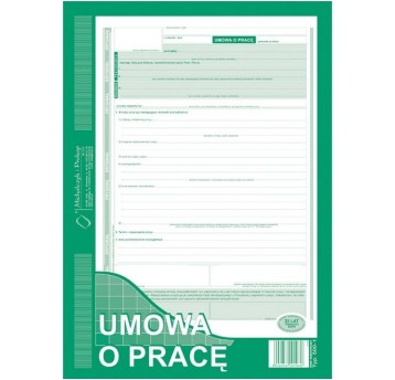 UMOWA O PRACĘ A4 NOWA 500-1K