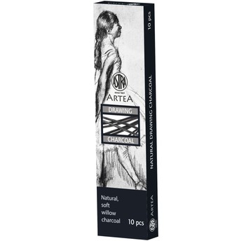 WĘGIEL NATURALNY RYSUNKOWY 10SZT 3-6MM 9059