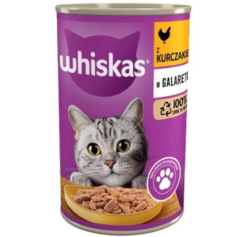 WHISKAS KARMA Adult puszka kurczak galaretka 400g