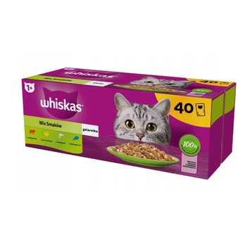 WHISKAS KARMA KURCZAK/ŁOSOŚ/TUŃCZYK/WOŁOWINA 40X85