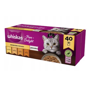 WHISKAS MOKRA KARMA DLA KOTA MIX SMAKÓW 3,4KG 40X8
