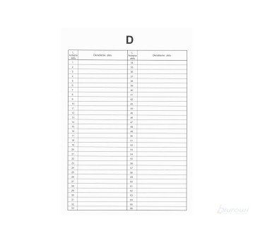 WKŁAD DO AKT OSOBOWYCH "D" TRES 0374 (10)