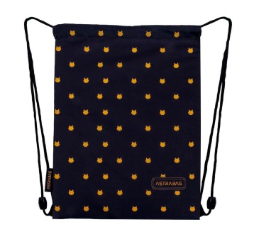 Worek na obuwie ASTRABAG FLUFFY KITTY BLACK 2638