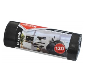 WORKI NA ŚMIECI DOMOWE SUPER MOCNE 120L/10 CZARNE