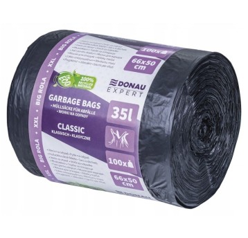 Worki na śmieci DONAU 35l KLASYK (100) czarne 8456