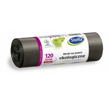 WORKI NA ŚMIECI EKOLOGICZNE 120L 10 SZT CZARNE