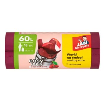 WORKI NA ŚMIECI JAN NIEZBĘDNY WIŚNIA 60L 18+4 7980