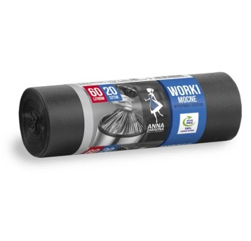 WORKI NA ŚMIECI MOCNE 60L 20SZT 2214