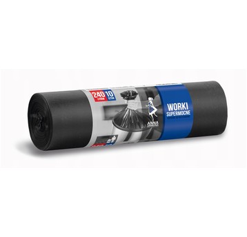 WORKI NA ŚMIECI SUPERMOCNE 240L 10SZT 3906