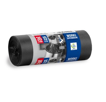 Worki na śmieci SUPERMOCNE 35L 15szt 0530