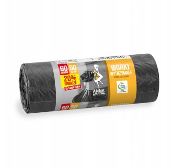 WORKI NA ŚMIECI WYTRZYMAŁE 60L 50SZT 0806