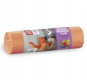 WORKI NA ŚMIECI Z USZAMI OWOCOWE 60L 10SZT ŁOSOSIO