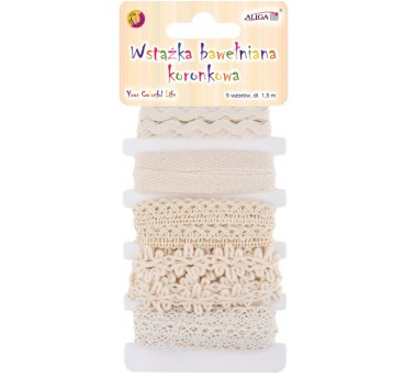 Wstążka bawełniana, koronkowa