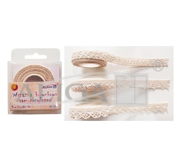 Wstążka bawełniana, koronkowa, samoprzylepna