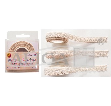 Wstążki WK-6662 bawełniane koronkowe samoprzylep