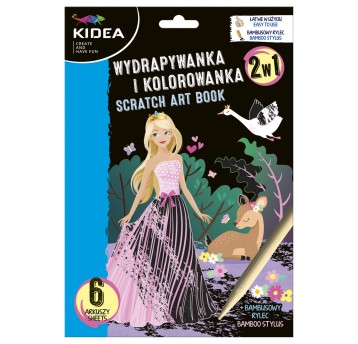 WYDRAPYWANKA KOLOROWANKA 2W1 KSIĘŻNICZKI KIDEA