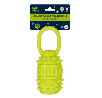 ZABAWKA DLA PSA BECZKA Z UCHWYTEM ZIELONA 20 CM