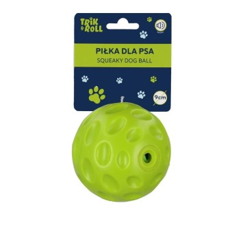 ZABAWKA DLA PSA PIŁKA DŹWIĘK ZIELONA 9CM TRIK 0644