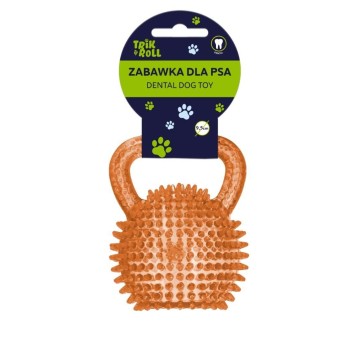 ZABAWKA DLA PSA PILKA Z UCHWYT KOLCE POMARAŃ 2150