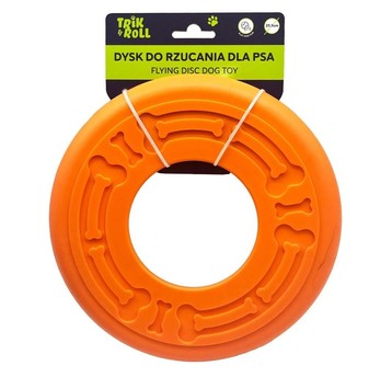 ZABAWKI DLA PSA DYSK POMARAŃ 25,5CM TRIK 2181