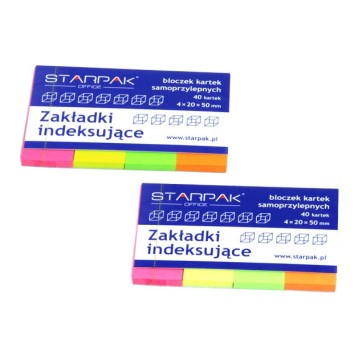ZAKŁADKI INDEKSUJĄCE 20X50MM 40K 4KOL. A'12 0359