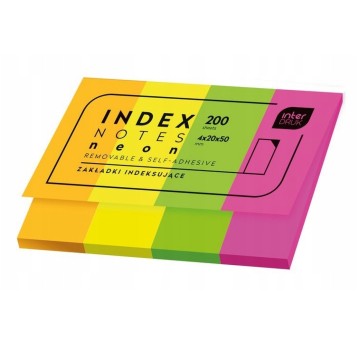 ZAKŁADKI INDEKSUJĄCE NEON 200K 20X50X4 6811 A'24