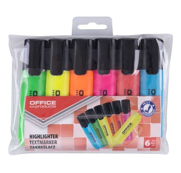 ZAKREŚLACZ 6 SZT OFFICE PRODUCTS 2-5ML 7671