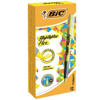 ZAKREŚLACZ BIC HIGHLIGTER FLEX ŻÓŁTY (12) 8919