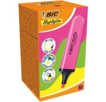 ZAKREŚLACZ BIC HIGHLIGTER RÓŻ NEON (12) 2871