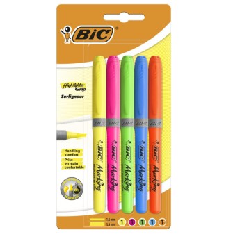 ZAKREŚLACZ BR/LINER GRIP 5KOL. MIX B 0688