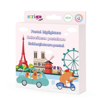 ZAKREŚLACZ EKO PASTEL 4 SZT MIX KAPIBARA 5122