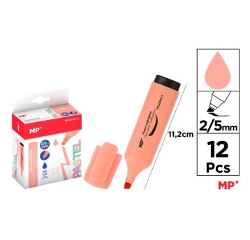 Zakreślacz Fluo pastel pomarańczowy2/5mm A'12 8028