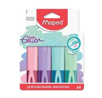 ZAKREŚLACZ FLUO PEPS PASTEL/BROKAT 4SZT KOL.ETUI