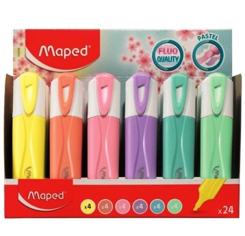 ZAKREŚLACZ FLUO PEPS PASTEL MIX KOL.DISPLAY A'24