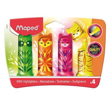 ZAKREŚLACZ FLUO PEPS POCKET MINI FRIENDS MIX 4 KOL