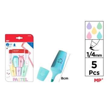 ZAKREŚLACZ FLUOR PASTEL MINI 5 szt./op 5041 A'12