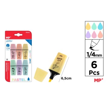 Zakreślacz Fluorescencyjny 6szt./op 2-5MM MP A'12